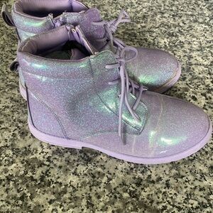 FABKIDS lavender purple sparkle boots